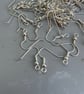 Silver tone hypoallergenic shepherds hook style earring wire - Image 2