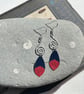 Recycled tin and silver earrings 