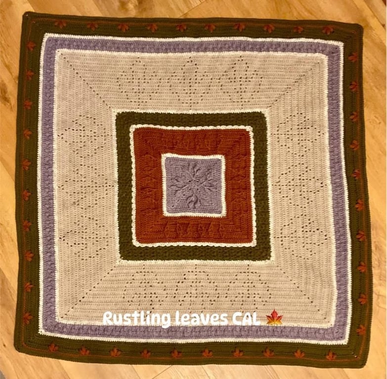 Crocheted Blanket Rustling Leaves