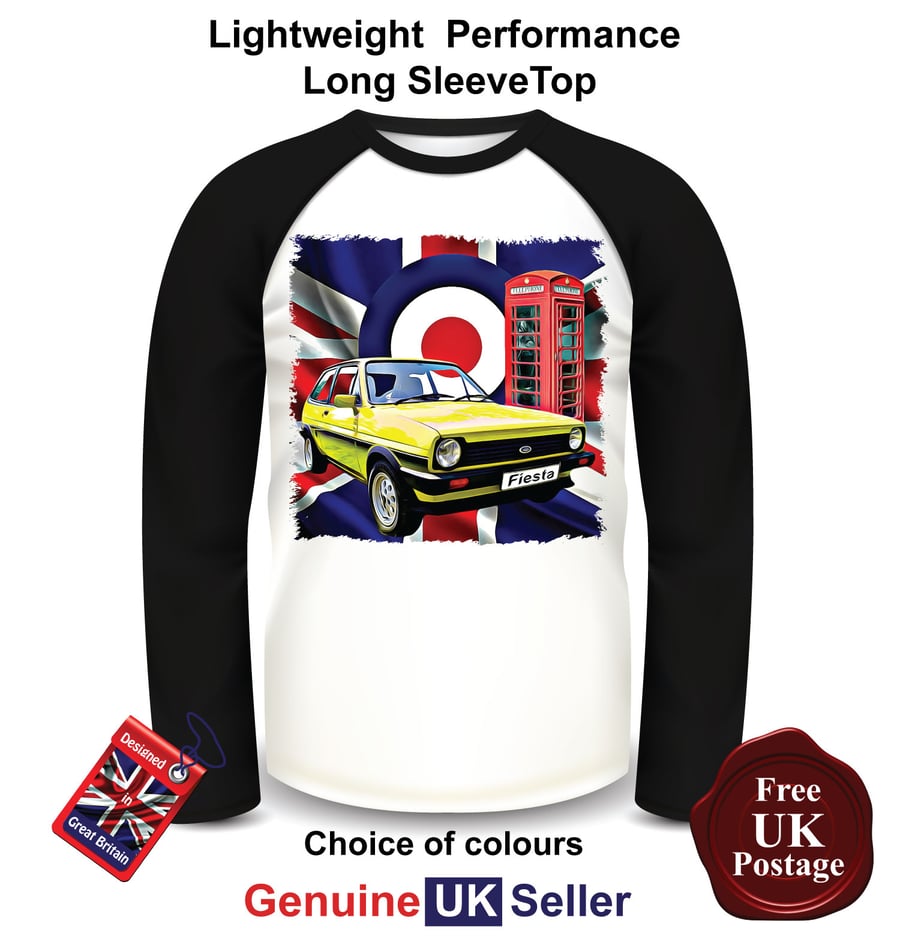 Yellow Fiesta Long Sleeve Top, Fiesta T Shirt, Mens Yellow Fiesta T Shirt