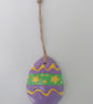 Air Dry Clay Half Easter Egg Hanging Ornament Decoration