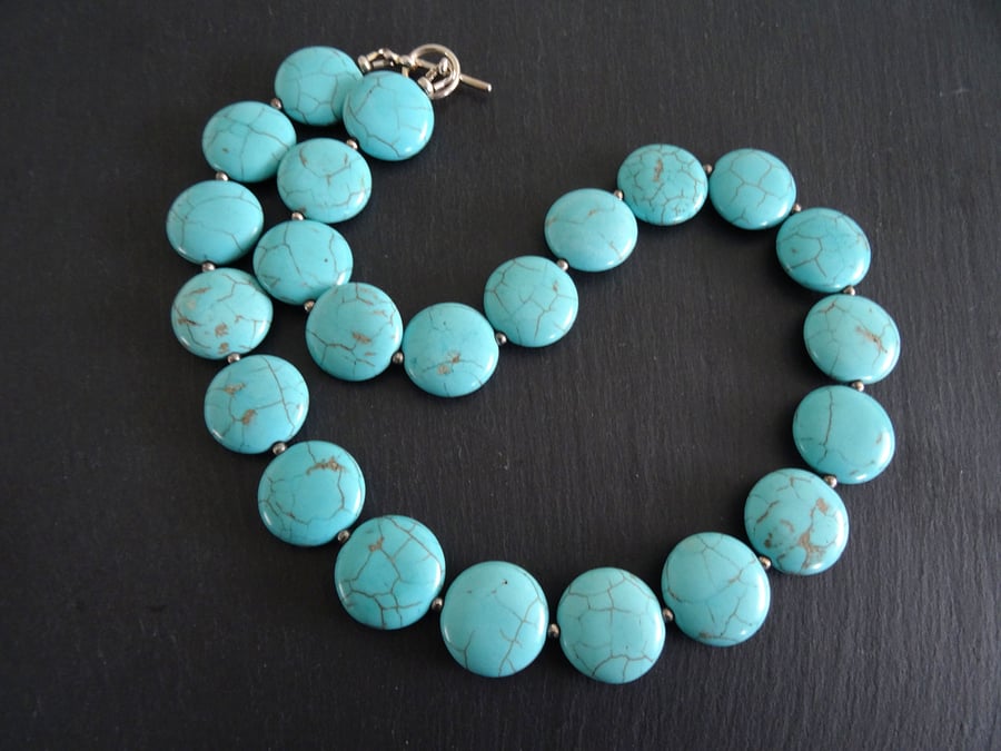 Turquoise and Sterling silver necklace