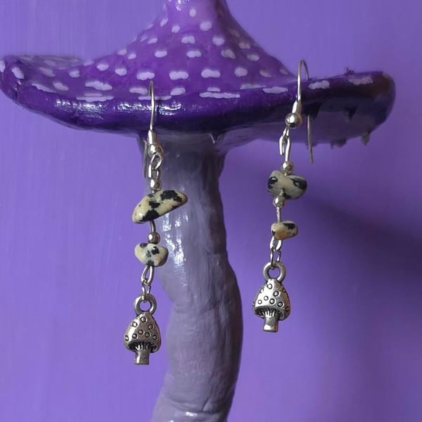 Mushroom earrings 