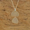White sea glass pendant