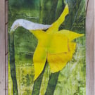 Cotswold Daffodil Printed Organic Cotton Tea Towels by Sue Bateman Textiles