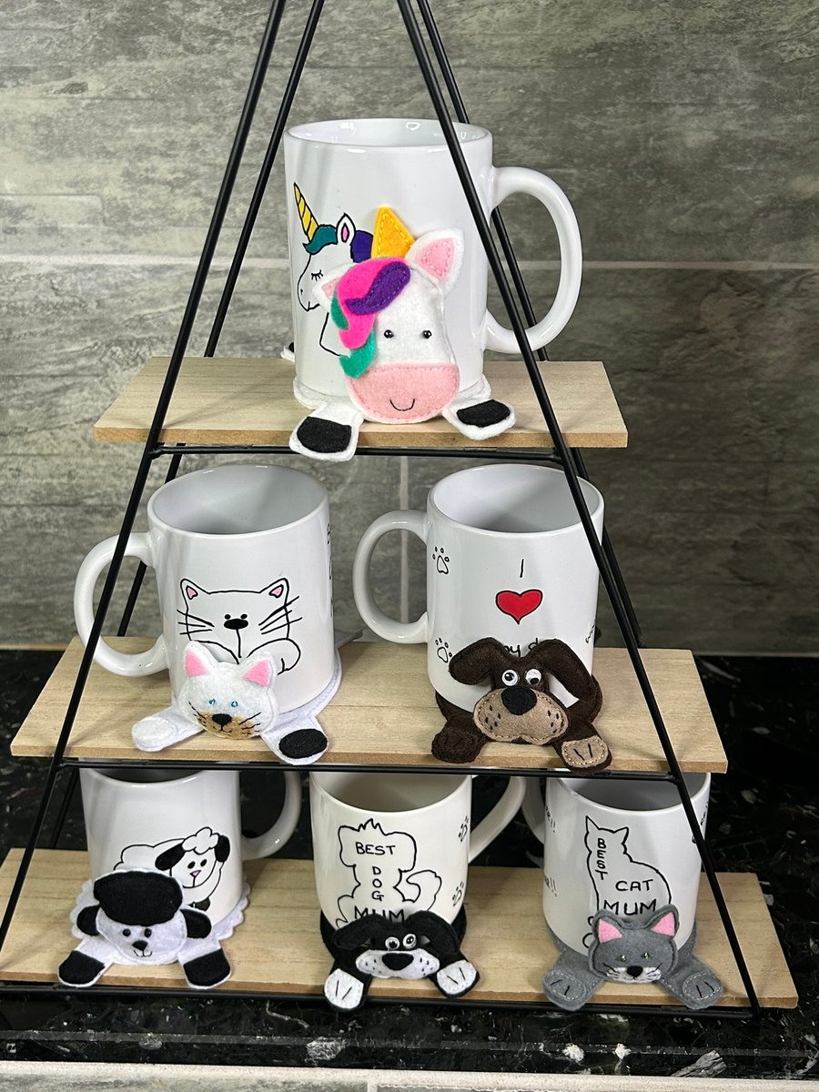 Hand Painted Mug with Matching Coaster