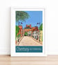 Chertsey Old Town Hall travel poster print by Susie West