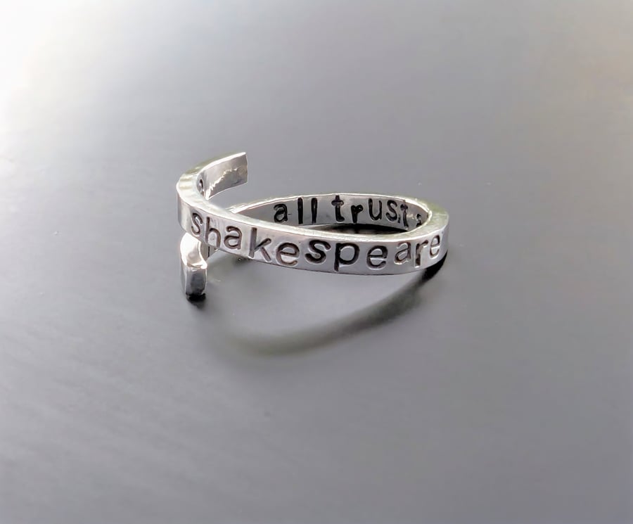 Sterling Silver Shakespeare ring