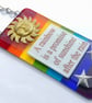 Handmade Fused Glass Rainbow Picture - Sunshine After The Rain - Hanging Sign - Image 3