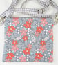 Gingham and Pink Flowers Crossbody Bag - Image 2
