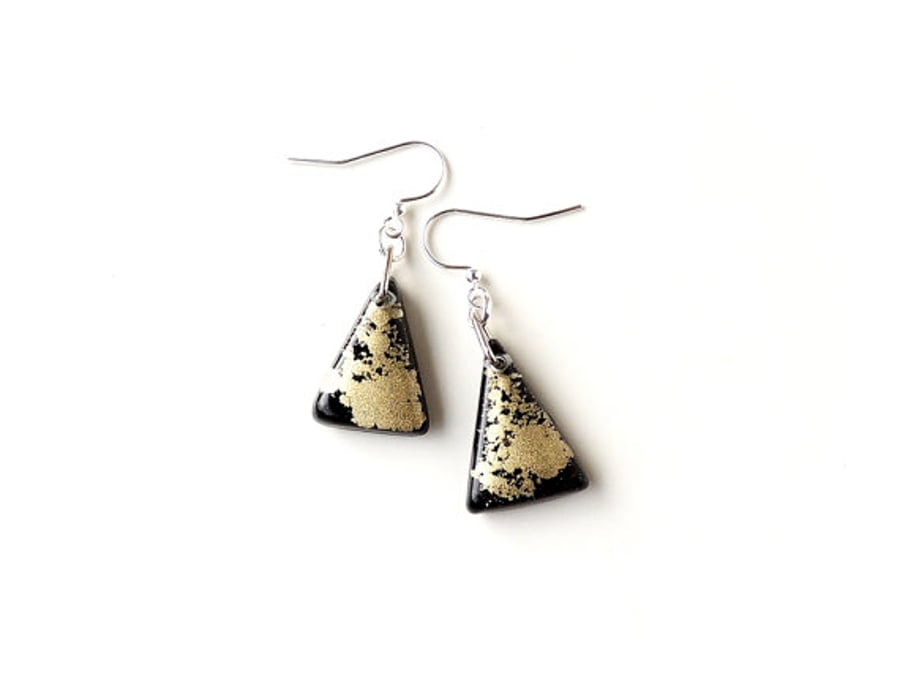 Black & Gold Earrings - SALE (2038)