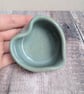 Speckled turquoise ceramic heart tealight holder  - Image 5