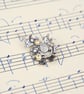 Sterling silver and moonstone brooch inspired by lichen - Image 3