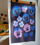 Purple Pansy tea-towel - Super Seconds Festival  - Image 1