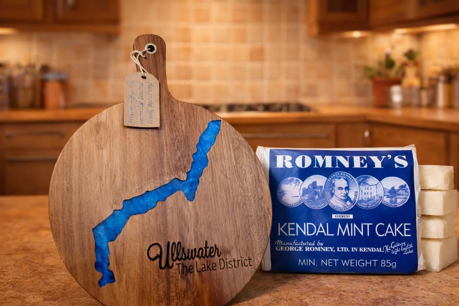 Ullswater Inspired Resin Pizza Board –FREE kendal mint Cake