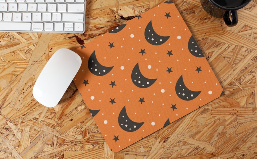 Colourful Moon and Stars Non Slip Mouse Mat Mouse Pad