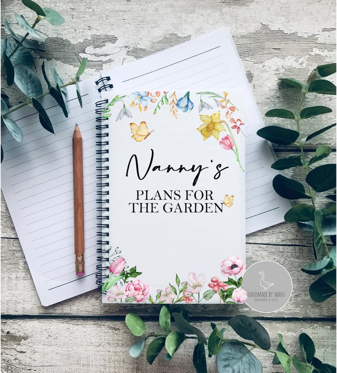 Personalised Notebook, floral notebook, gift for Mum, gift for women, Mum birthd