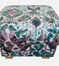 Storage Footstool Emma Shipley Amazon Pink Fabric Pouffe Botanical Birds Green  - Image 1