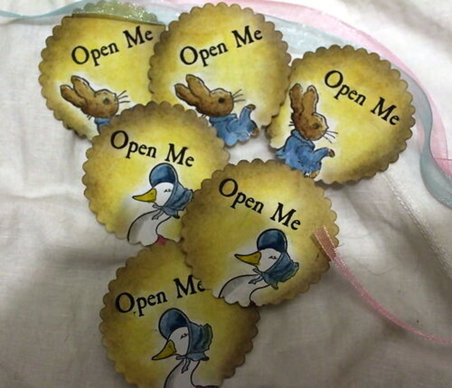 OPEN ME Peter Rabbit Stickers, Labels and Envelope Seals - 10