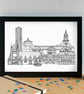 Gothenburg Skyline Travel Art Print - Image 2