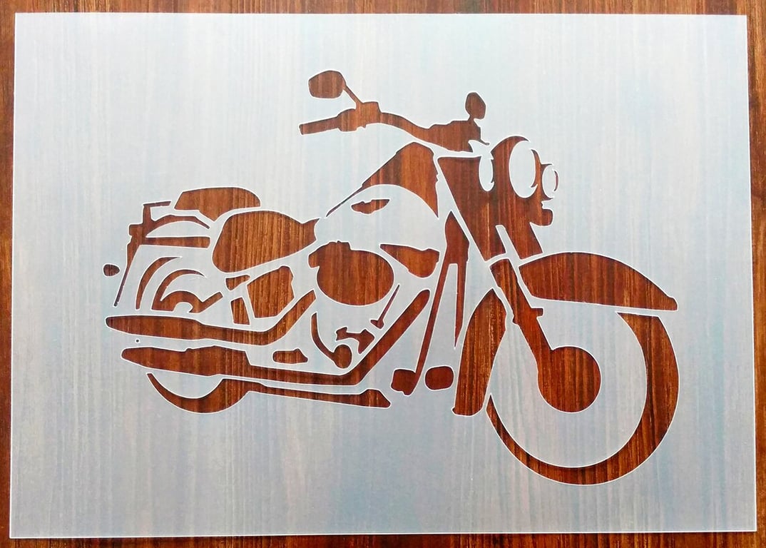 Motorcycle Stencil Mask Reusable PP Sheet for Arts & Crafts