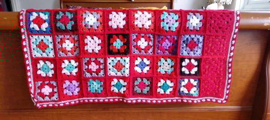 Handmade crochet baby and toddler blanket