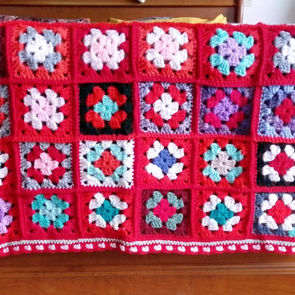 Handmade crochet baby and toddler blanket