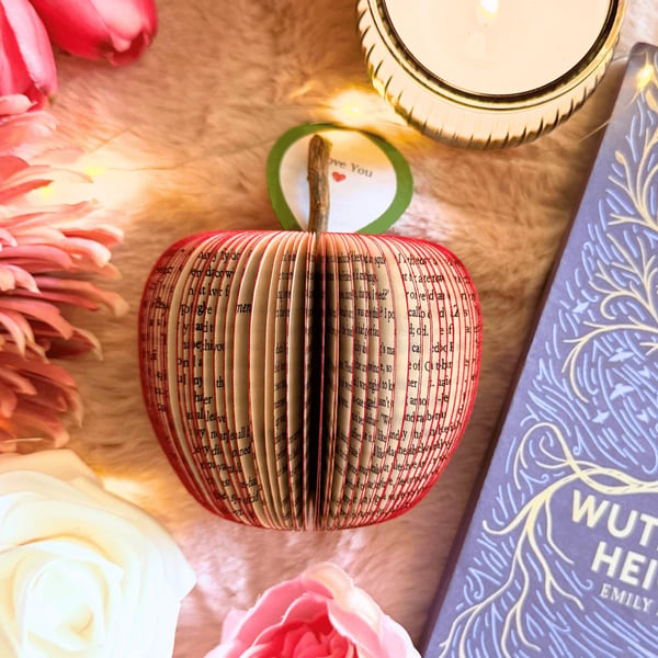 Wuthering Heights Book Apple – Personalised Literary Gift