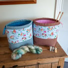 Drawstring project bag made with super cute Guinea Pig print