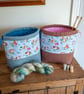 Drawstring project bag made with super cute Guinea Pig print - Image 1