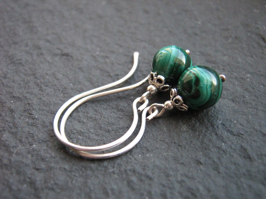 Malachite Drop Earrings