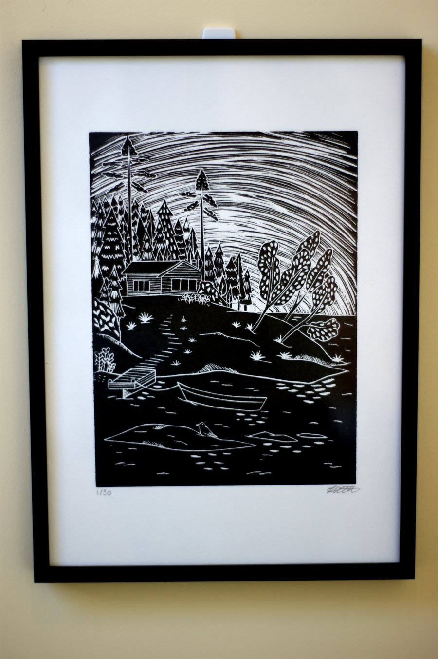 SALE Archipelago 2 Scandinavian Swedish Island Lino Print 