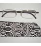 Glasses Case Sleeve Art Nouveau Soft Black and White Ianthe Floral Monochrome - Image 2
