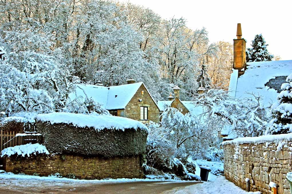 Snowshill In The Snow Cotswolds Gloucestershire Photograph Print