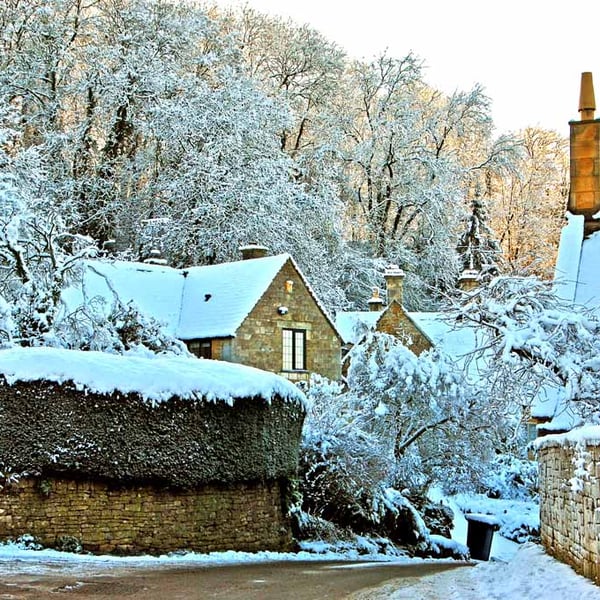 Snowshill In The Snow Cotswolds Gloucestershire Photograph Print