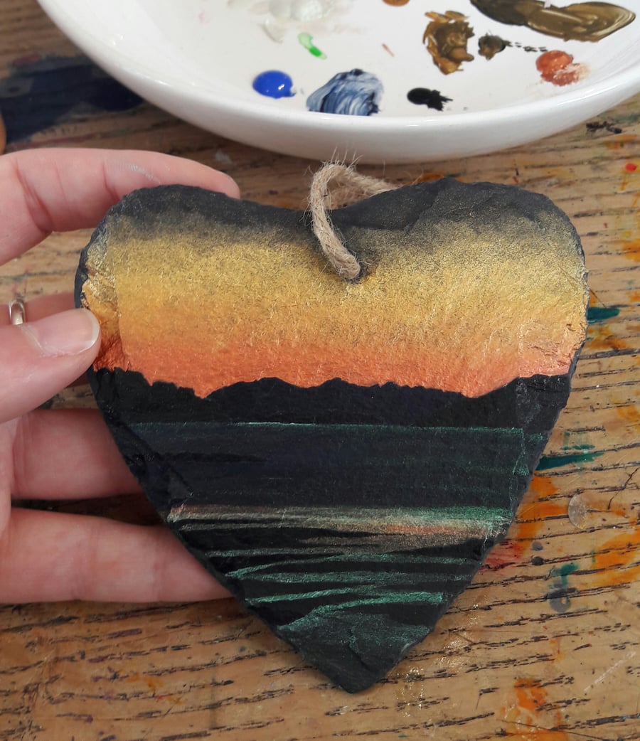 Small Slate Heart - The Cuillin from Achintraid