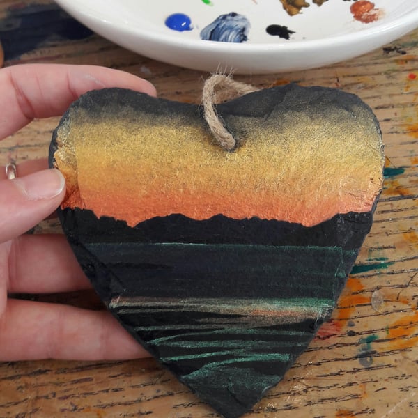 Small Slate Heart - The Cuillin from Achintraid