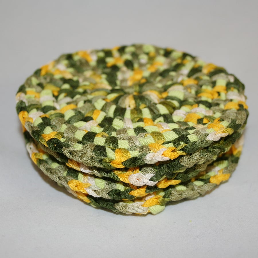 Coasters - Crocheted and recycled