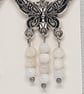 Freshwater Pearl Butterfly Earrings Stainless Steel Studs Handmade - Image 5