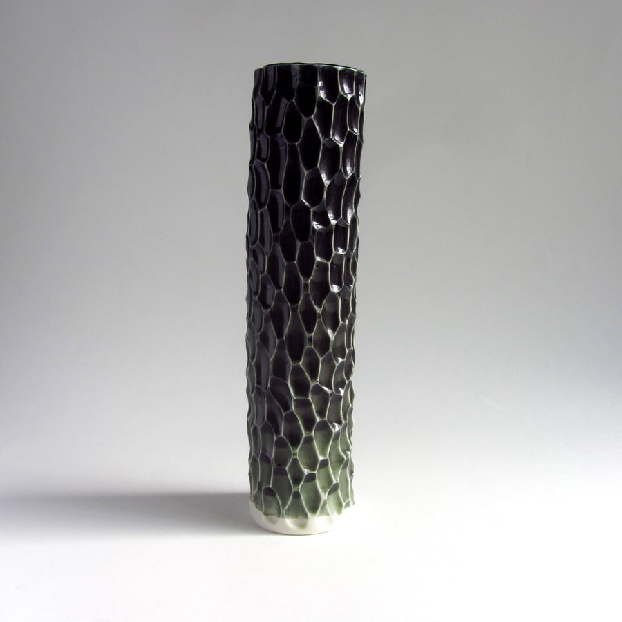 Black and white porcelain bud vase - Second - Super Seconds Festival