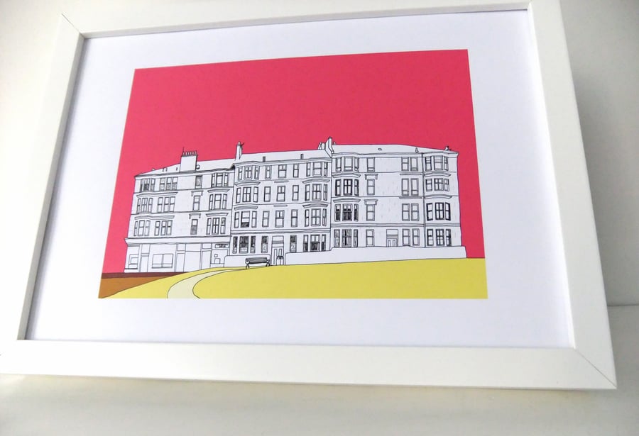 Glasgow Print - art print - home decor - art - Scottish art - Picture of Glasgow