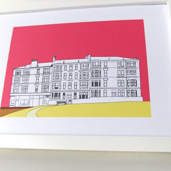 Glasgow Print - art print - home decor - art - Scottish art - Picture of Glasgow