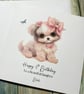 Dog Birthday Card for Girl Happy Birthday Daughter Granddaughter Niece - Image 2