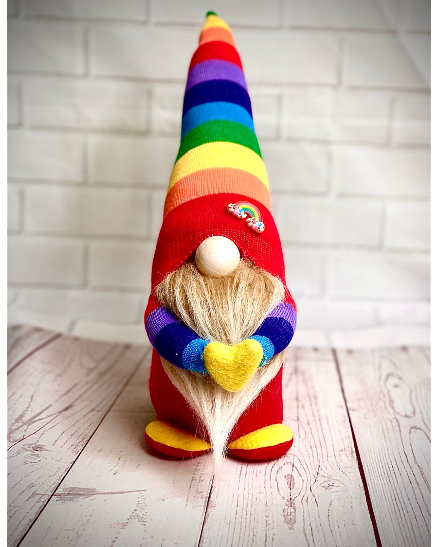 Rainbow Nordic Gnome with shoes 