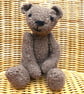 Handmade 8" Brown Teddy Bear knitted in 100% Wool