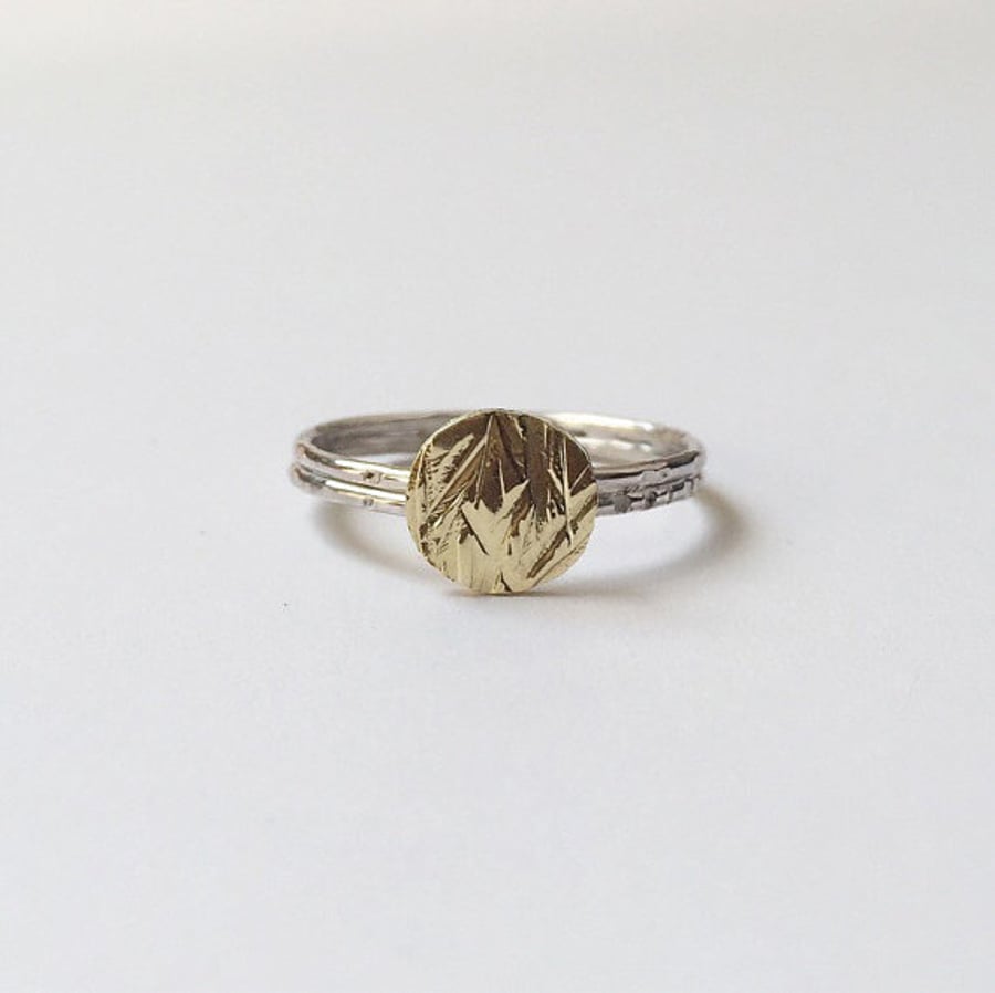 Brass meadow skinny ring 