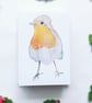 ROBIN WATERCOLOUR CHRISTMAS Card pack, A7 Card, Blank Inside, Mini Cards - Image 2