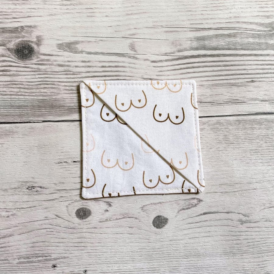 Fun booby print themed cotton fabric corner bookmark. Book lovers gift.
