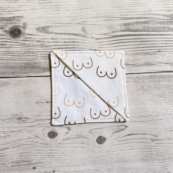 Fun booby print themed cotton fabric corner bookmark. Book lovers gift.