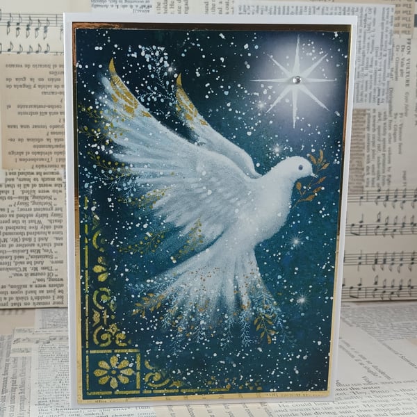 Dove of peace Christmas card